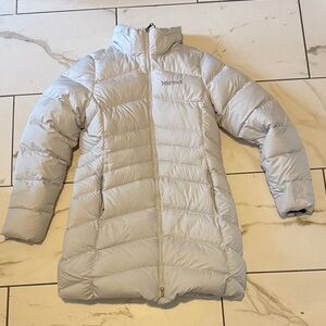 Marmot Light Gray Quilted Down Parka